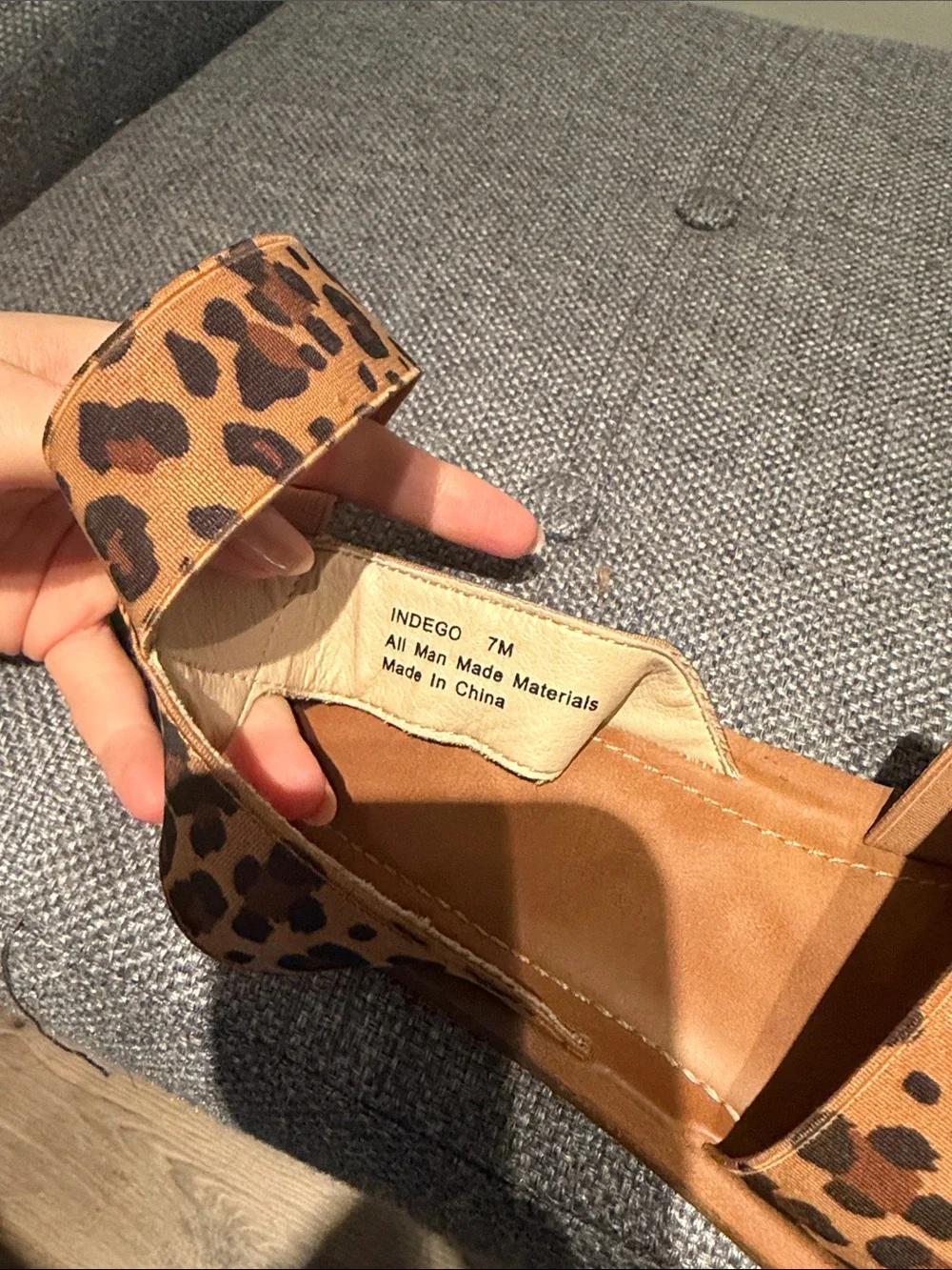 Leopard Print Strappy Women's Sandals - Brown